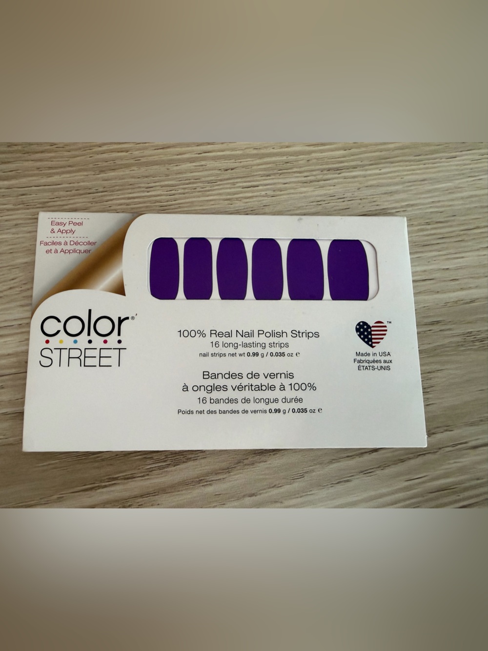 Color Street Royal Purple Press-On Nail Strips